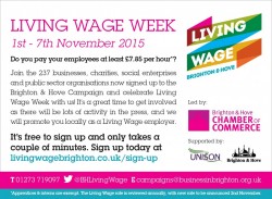 Living Wage Week 2015 postcard